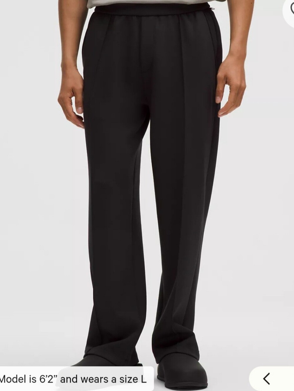 lululemon men's smooth spacer pintuck pant size M Black